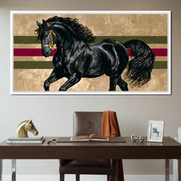 Golden Galloping Stallion - NicheCanvas