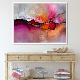 Fuchsia Fault Line - TooplesArt - NicheCanvas