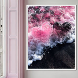 Rose Quartz Hearts Tide - NicheCanvas