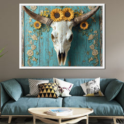 Sunflowers on Rustic Vibes - NicheCanvas