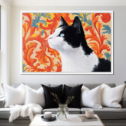 Majestic Feline Flourish - NicheCanvas