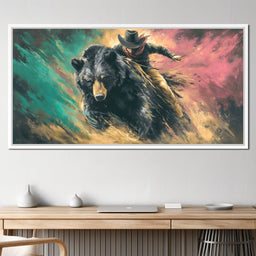 Wild Frontier Bearback Rider Fury - NicheCanvas