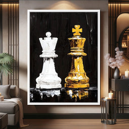 Regal Duel Monochrome Majesty - NicheCanvas