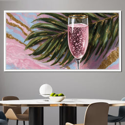 Pink Champagne Palm Luxe - NicheCanvas