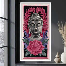 Tranquil Buddha Peony Garden - NicheCanvas