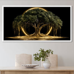 Ancient Tree Upon The Hollow Moon - NicheCanvas