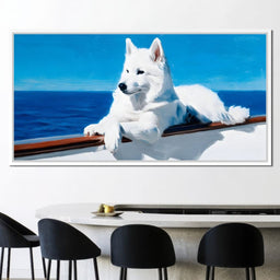Oceanic Vista Canine Majesty - NicheCanvas