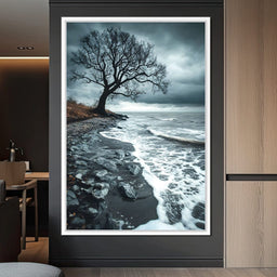 Windswept Shore Solitude - NicheCanvas