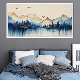 Calm Mountain Lake Sunrise - NicheCanvas