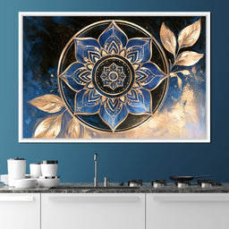 Gilded Petals Of The Midnight Mandala - NicheCanvas