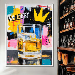 Neon Whiskey Crown Toast - NicheCanvas