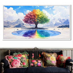 Rainbow Reflections Oasis - NicheCanvas