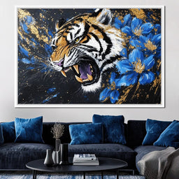 Fierce Tiger Floral Fusion - Alicia Smith - NicheCanvas