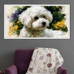 Gentle White Dog Companion - NicheCanvas