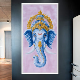 Sacred Blue Ganesha Majesty - NicheCanvas