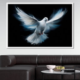 Ascending White Wing Motion - NicheCanvas