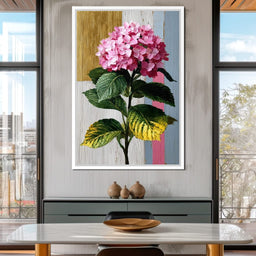 Pink Hydrangea Garden Glow - NicheCanvas