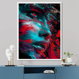 Luminous Inferno Portrait Vision - NicheCanvas