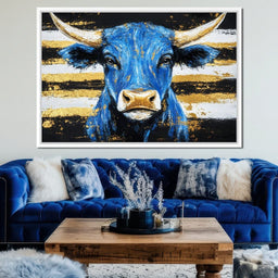 Bull Cobalt Resilience - Alicia Smith - NicheCanvas