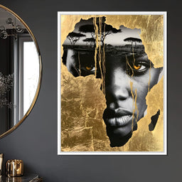 Ancestral Roots Emerging From Gilded Soil - NicheCanvas