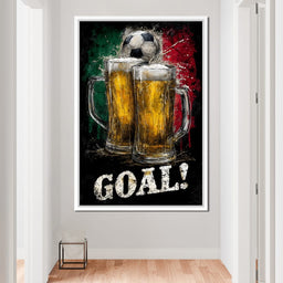 Italian Football Beer Goal - NicheCanvas