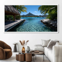 Tranquil Island Paradise Scene - NicheCanvas