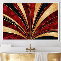 Crimson Deco Sunfan - TooplesArt - NicheCanvas