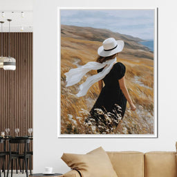 Wind Swept Hillside Muse - NicheCanvas