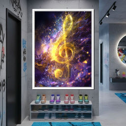 Celestial Gold Melody Stream - NicheCanvas