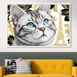 Parisian Feline Enchantment - NicheCanvas