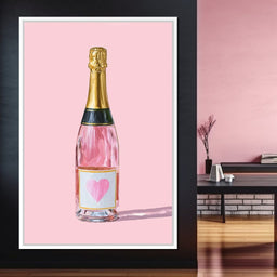 Blush Rose Champagne Heart - NicheCanvas