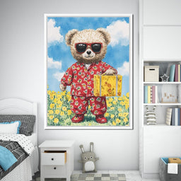 Sunlit Adventure with Teddy - NicheCanvas