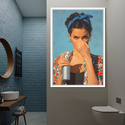 Bathroom Spray Portrait - NicheCanvas
