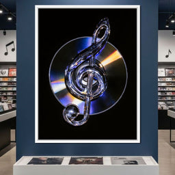 Chrome Rhythms On A Spinning Disc - NicheCanvas