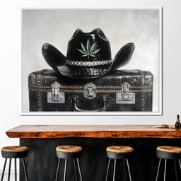 Cowboy Spirit on Vintage Case - NicheCanvas