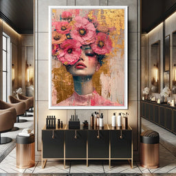 Bloomed Reverie in Gold - NicheCanvas