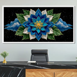 Celestial Petals Lotus Burst - NicheCanvas