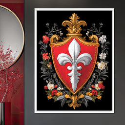 Regal Fleur De Lys Heraldry - NicheCanvas