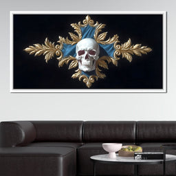 Gilded Skull Baroque Emblem - NicheCanvas