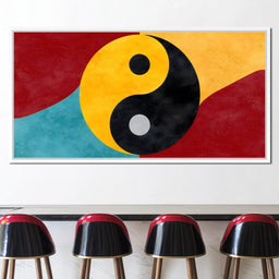 Golden Yin Yang Abstract Balance - NicheCanvas