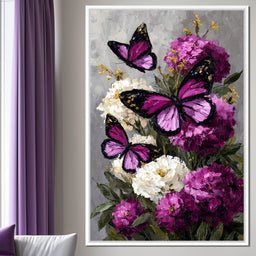 Amethyst Butterflies Bouquet - NicheCanvas