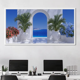 Mediterranean Archway Vista - NicheCanvas