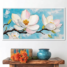 Blossoms on Cerulean Skies - NicheCanvas