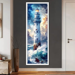 Lighthouse Beacon at Sea - NicheCanvas