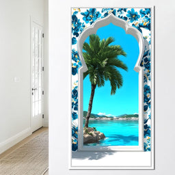 Tropical Window to Tranquility - NicheCanvas