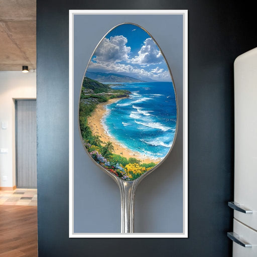 Coastal Paradise Reflected Spoon Canvas Print