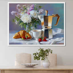 Morning Coffee Still Life Bloom - NicheCanvas