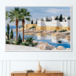 Mediterranean Seaside Citadel - NicheCanvas