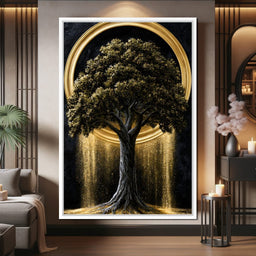 Gilded Roots of Eternal Radiance - NicheCanvas