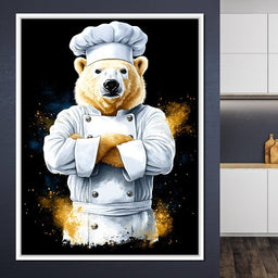 Polar Bear Chef - NicheCanvas